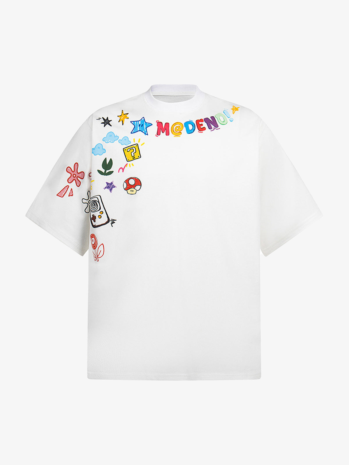 Colorful Fun Pattern Crew Neck T-Shirt