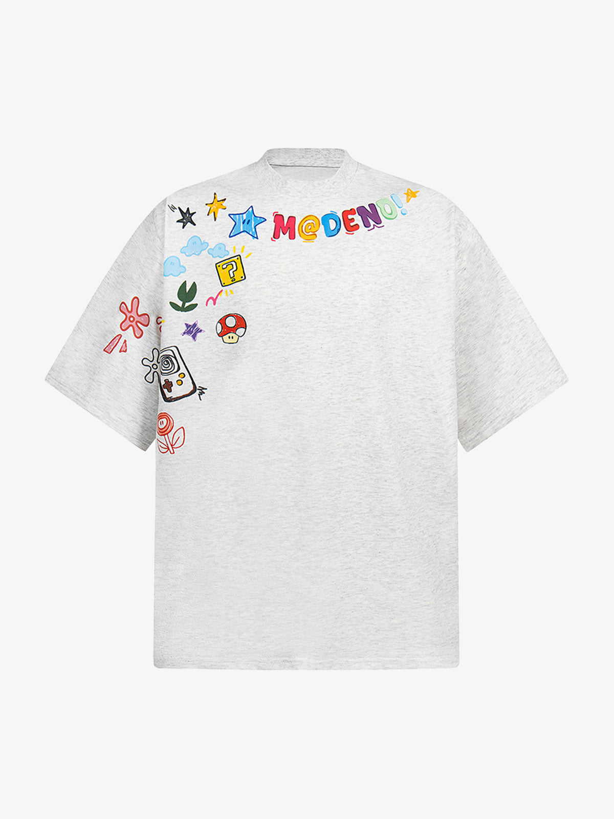 Colorful Fun Pattern Crew Neck T-Shirt